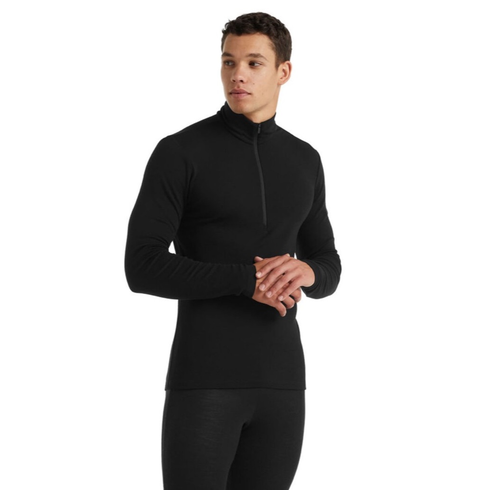 Icebreaker Men’s Top Merino Wool Long Sleeve Half Zip Thermal